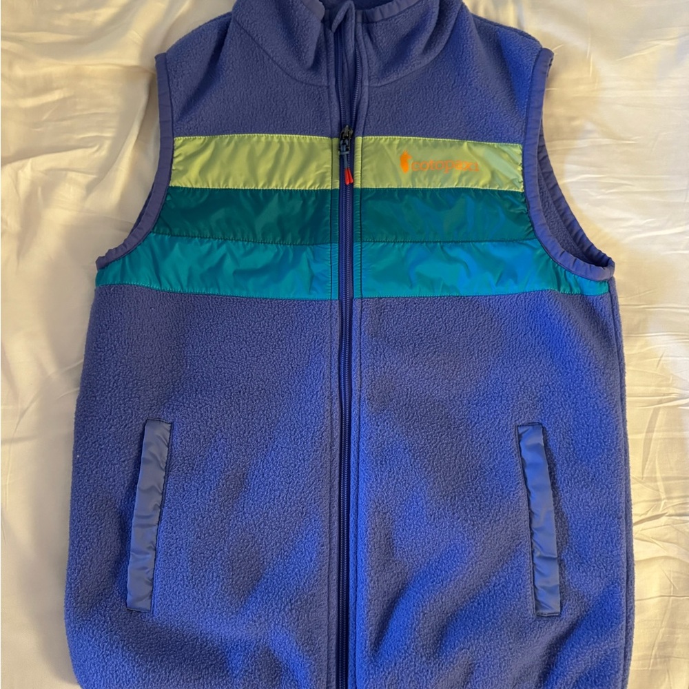 Cotopaxi Kids Blue and Green Fleece Vest